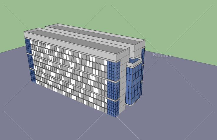 现代多层办公楼(48373)su模型下载