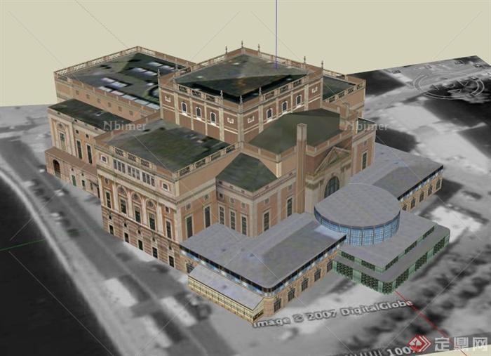 某瑞典皇家歌剧院建筑设计SU模型