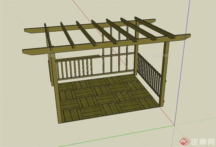 某藤架景观设计SU模型