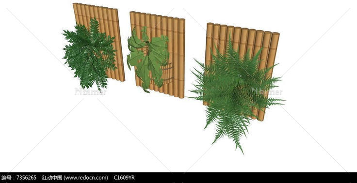 凤尾草植物装饰SU模型