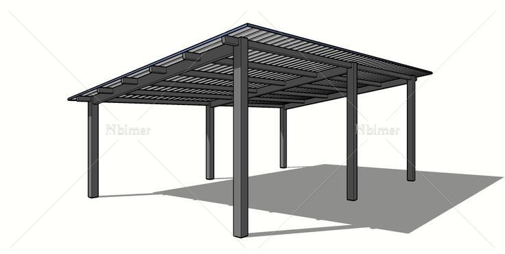 景观廊架7(119518)su模型下载