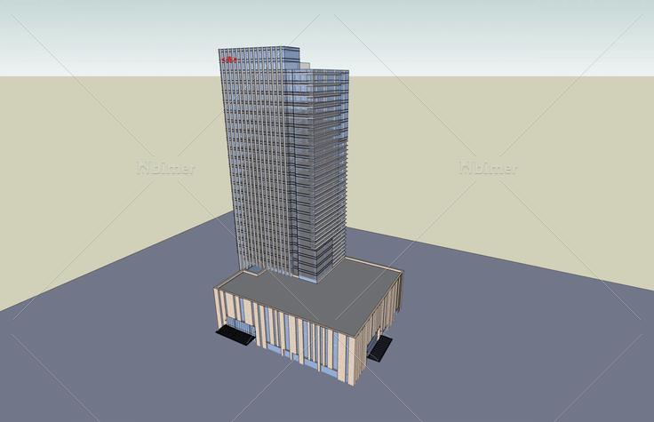 现代高层办公楼(42556)su模型下载