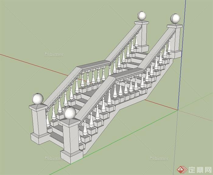 某建筑楼梯设计SU模型