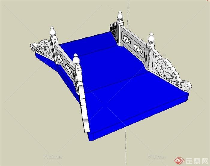 中国古典中式风格园桥设计su模型[原创]