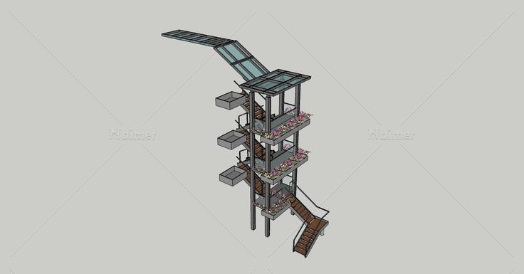 建筑构件-楼梯(80215)su模型下载