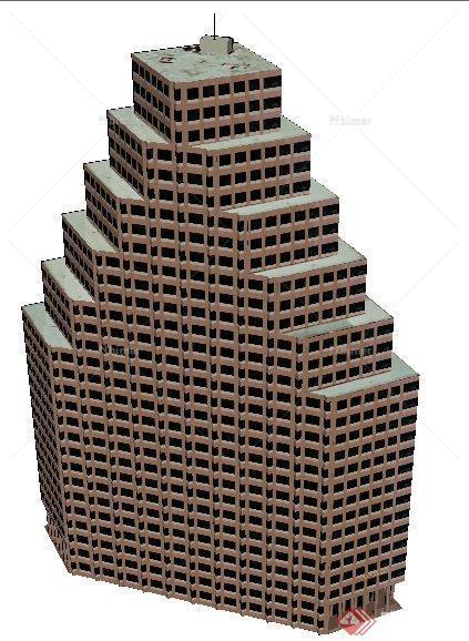 现代高层国会大厦建筑设计su模型