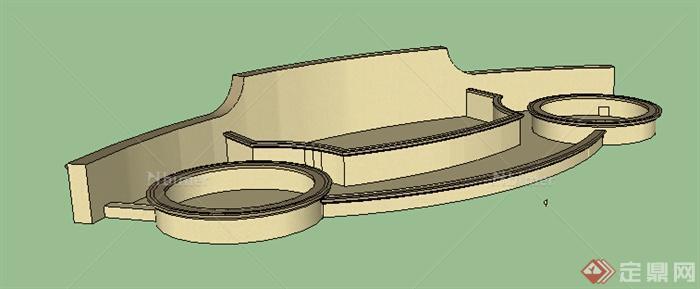 园林景观之欧式景墙设计su模型11