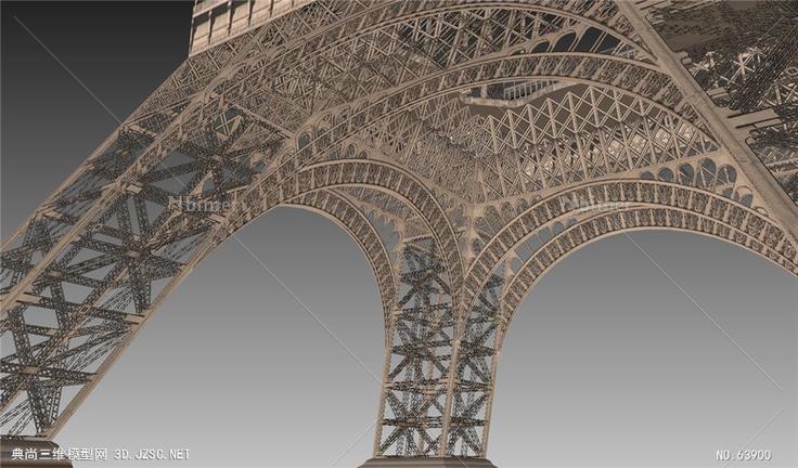 展览建筑埃菲尔铁塔3d模型