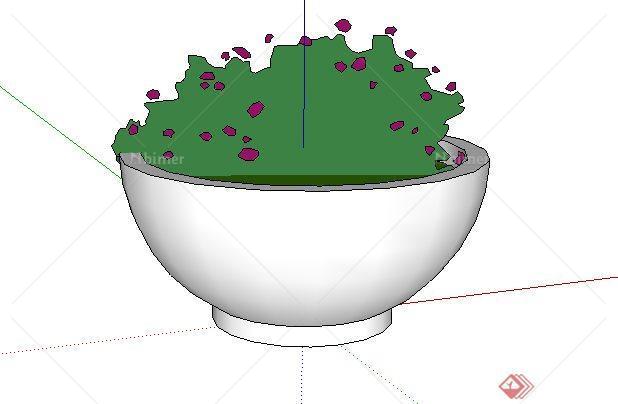碗状花钵设计SketchUp(SU)3D模型
