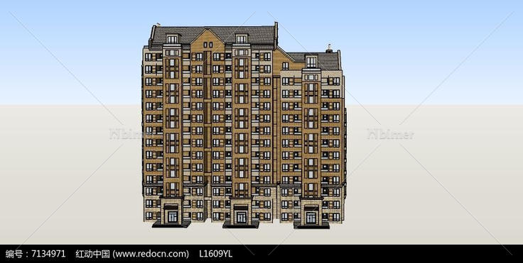 英式高层建筑模型