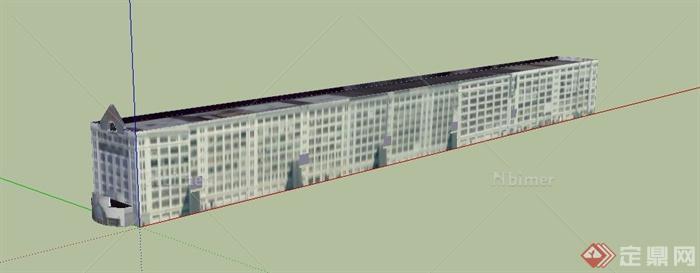 某欧式巡航舰工作室建筑设计SU模型