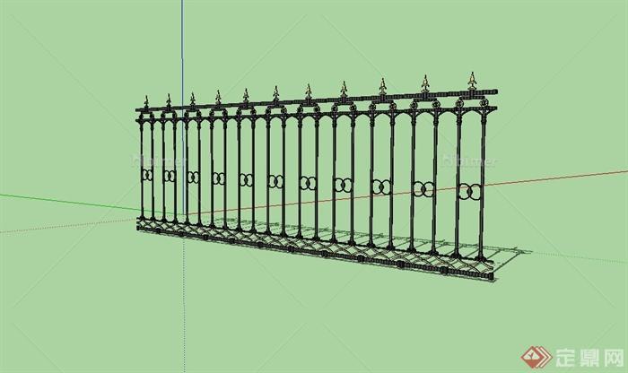 铁艺栏杆围栏设计su模型[原创]