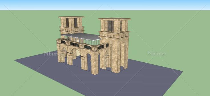景观大门(51443)su模型下载
