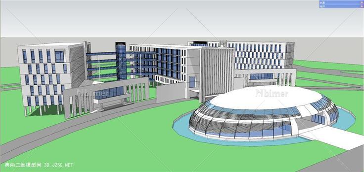 行政中心设计su模型