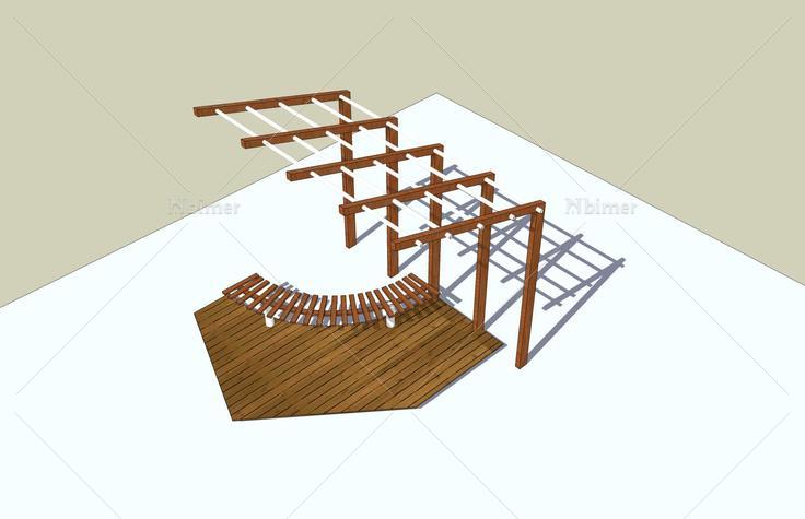 景观--廊架(44786)su模型下载