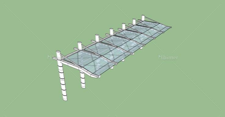 建筑构件-雨棚(76641)su模型下载