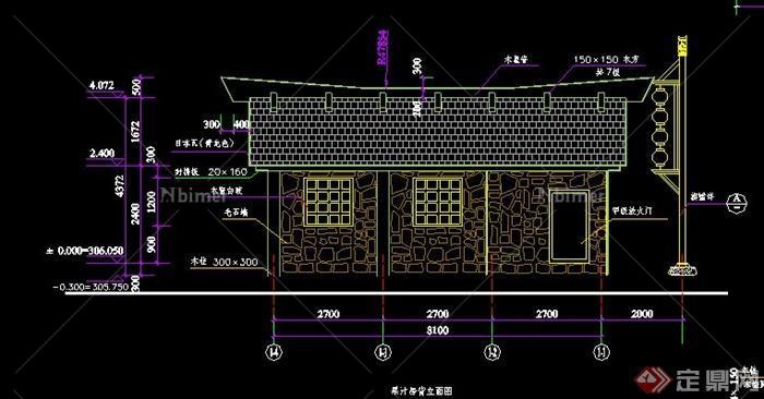 某现代中式砖瓦结构房子CAD施工详图