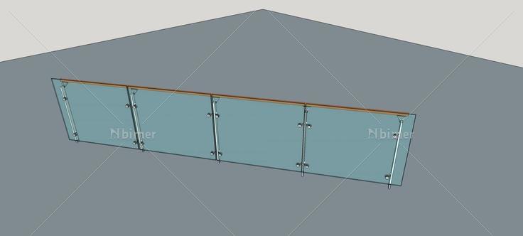 玻璃栏杆(81595)su模型下载