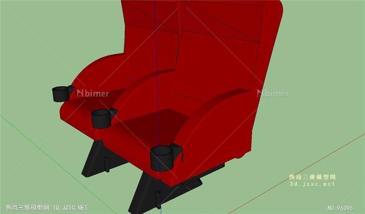 4四款电影椅子的SU模型