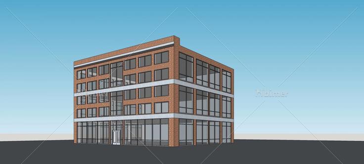 现代多层办公楼(81328)su模型下载