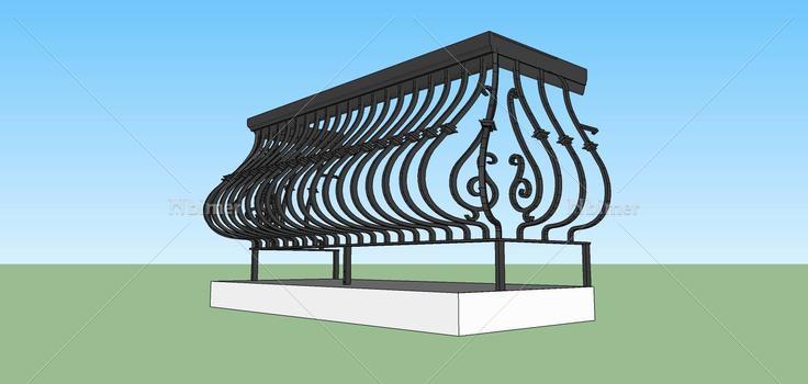 建筑构件-栏杆(77062)su模型下载