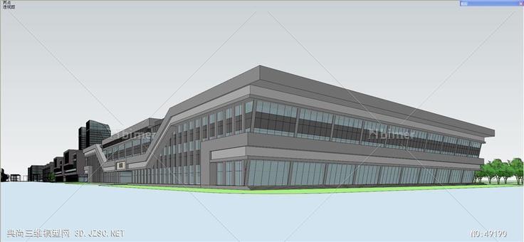 一个科技产业园的规划图0000总部 su模型 3d