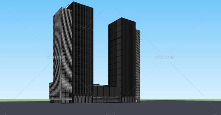 现代商业办公楼(76652)su模型下载
