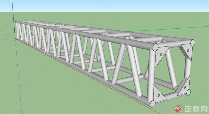钢制桁架su模型模型[原创]