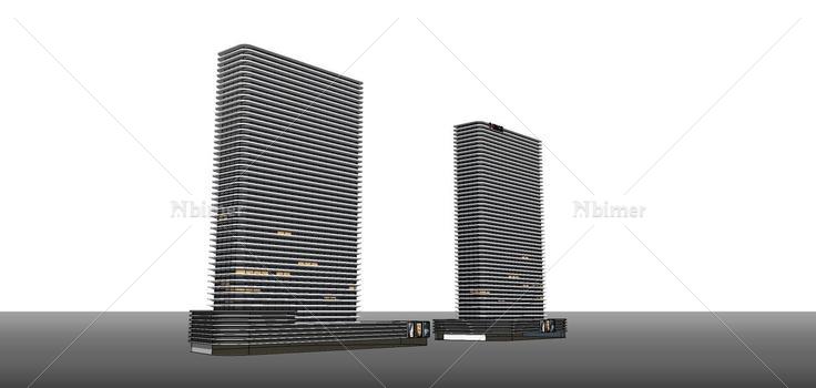 现代超高层酒店办公楼(81878)su模型下载
