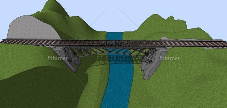 景观-铁桥(69633)su模型下载