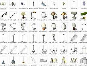 96个室内灯具su模型