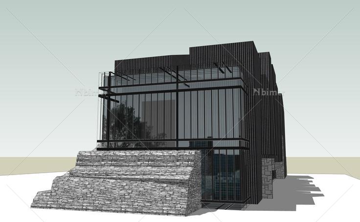 现代售楼处概念设计sketchup模型