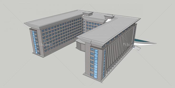 现代高层政府办公楼(31853)su模型下载