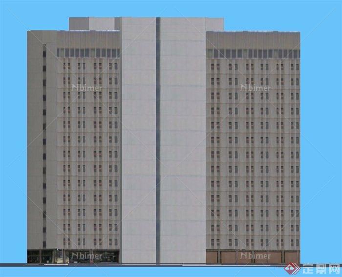 一栋写字楼办公建筑设计su模型