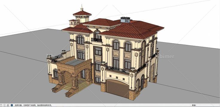 1013欧式别墅08(196090)su模型下载