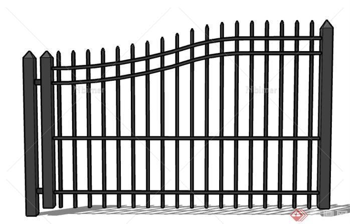一个围栏设计的SU模型素材1