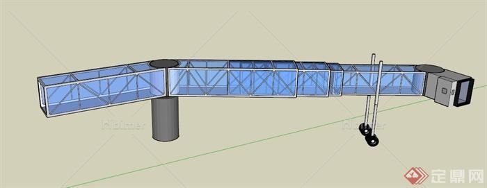 机场登机廊设计SU模型