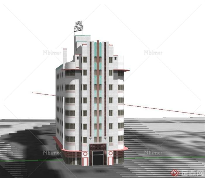 现代某多层医院建筑设计SU模型
