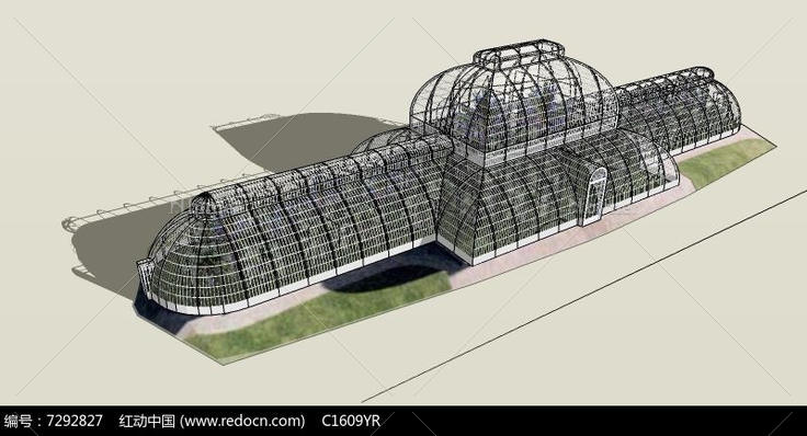 现代温室大棚SU模型