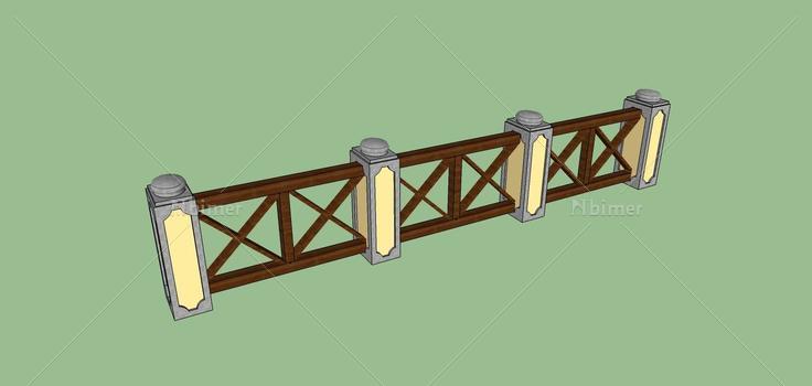 建筑构件-栏杆(69998)su模型下载