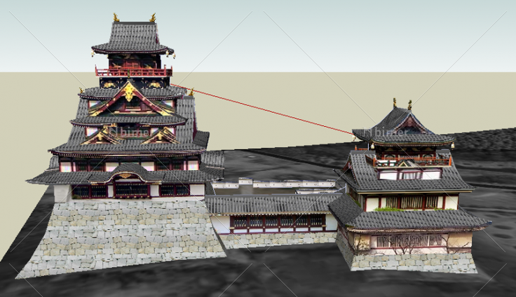 分享个漂亮精细的古建SketchUp模型下载带截图预