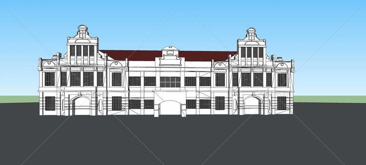 欧式多层办公楼(80570)su模型下载