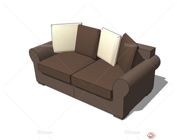 某现代风格精致沙发设计su模型[原创]