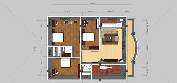 sketchup平面图图片