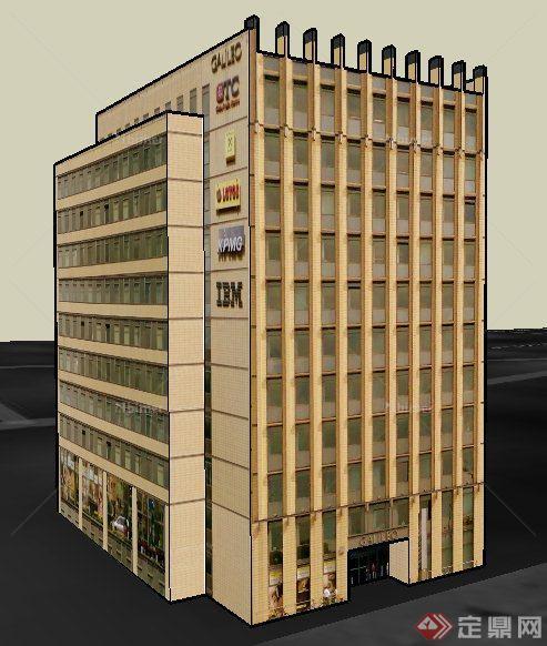 某现代商业及办公楼建筑设计SU模型