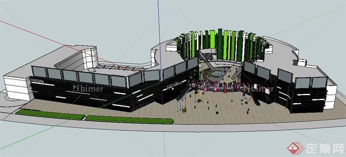 某商城建筑设计SU模型（1）