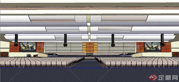 某演讲厅装饰设计SU模型