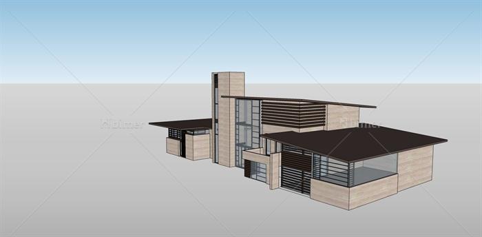 某小会所建筑设计SU模型