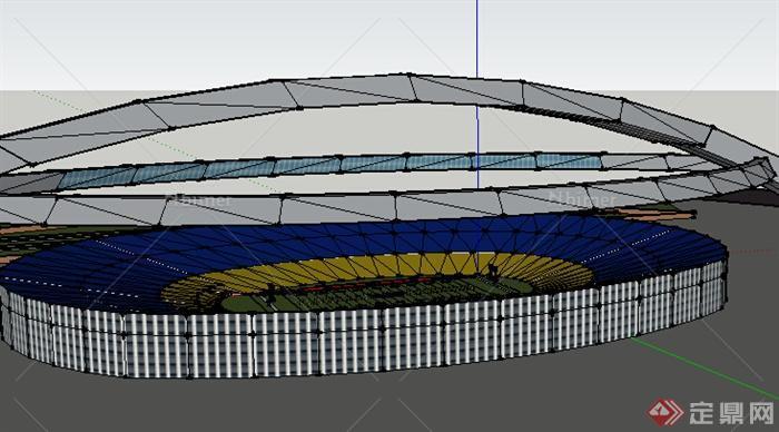 某室外大型体育馆设计SU模型