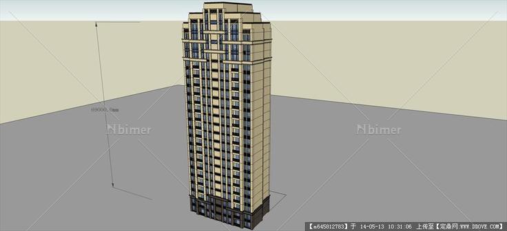 Sketch Up 精品模型---新古典风格高层住宅单体2